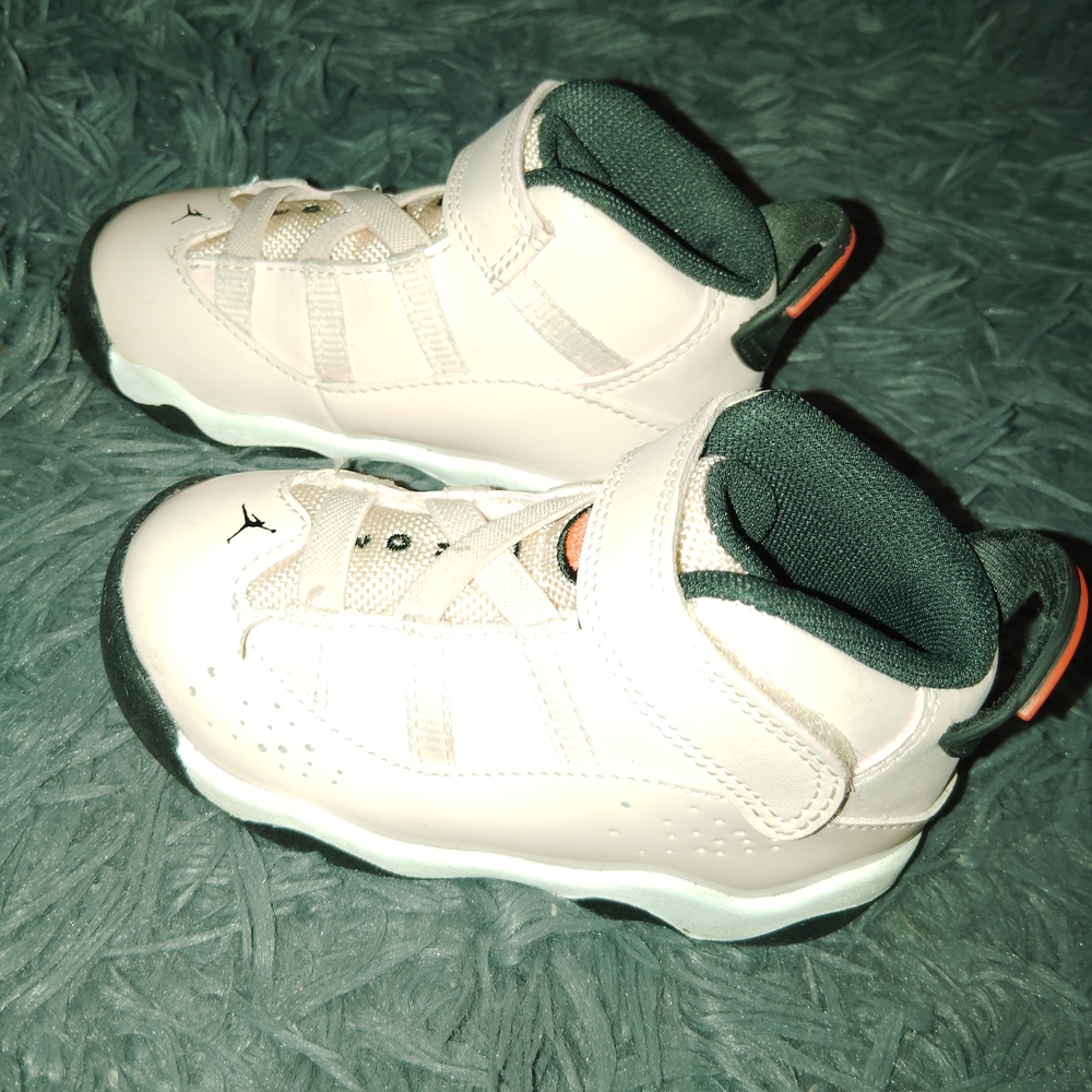 Jordan Kids White and Black Sneakers